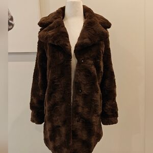 Kenneth Cole Faux Fur Coat